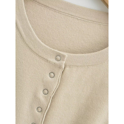 Cardigan tricoté à boutons et manches longues pour femmes - Claudia