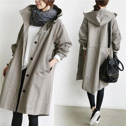 Veste d'hiver longue imperméable pour femme | Légère
