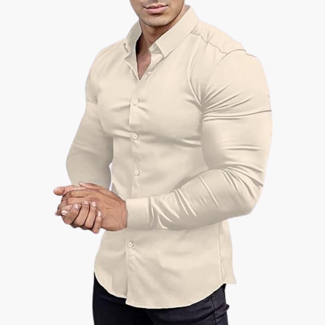 Chemise classique homme manches longues | Coupe slim