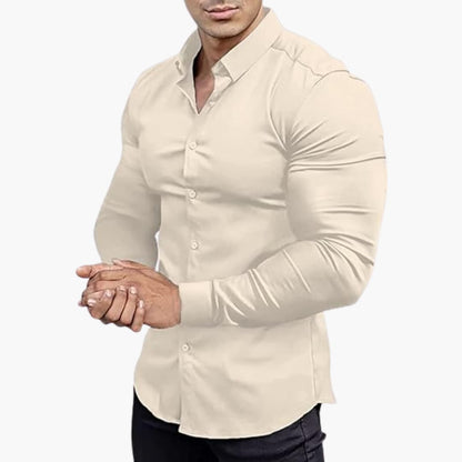 Chemise classique homme manches longues | Coupe slim