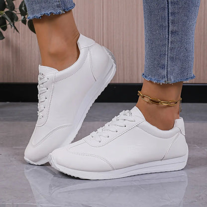 Baskets confortables blanches pour femme