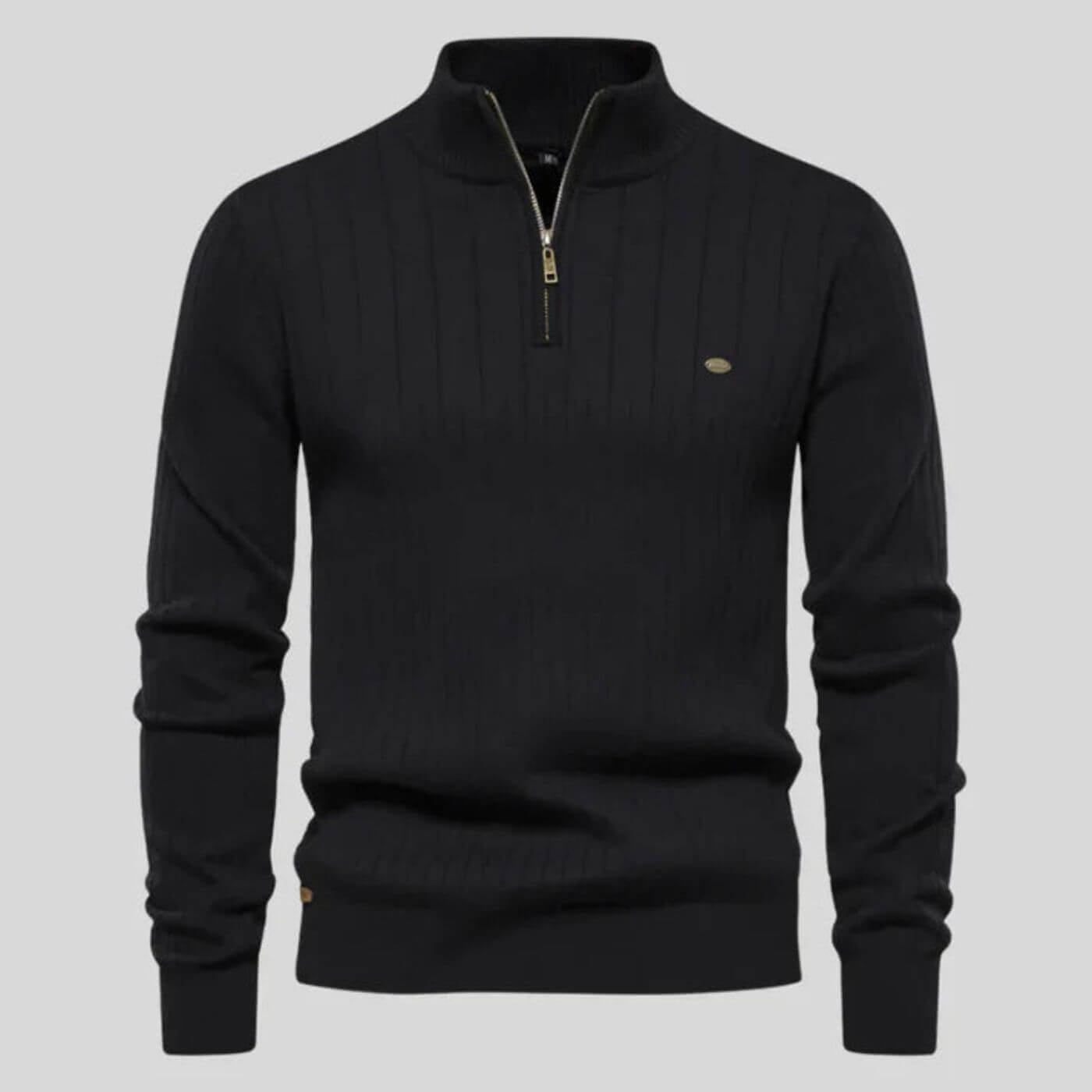 Suéter cómodo con cremallera para hombre