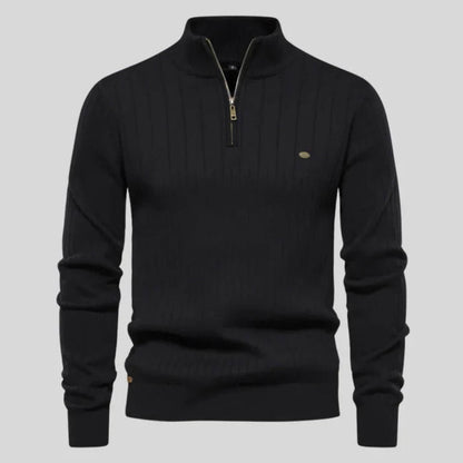 Suéter cómodo con cremallera para hombre