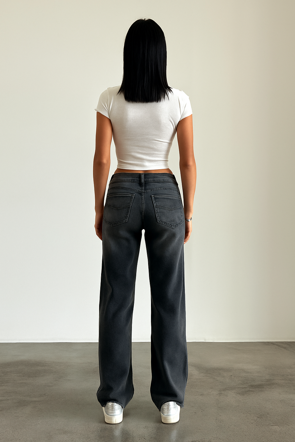 Jean baggy taille basse décontracté femme | Coupe ample