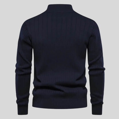Suéter cómodo con cremallera para hombre