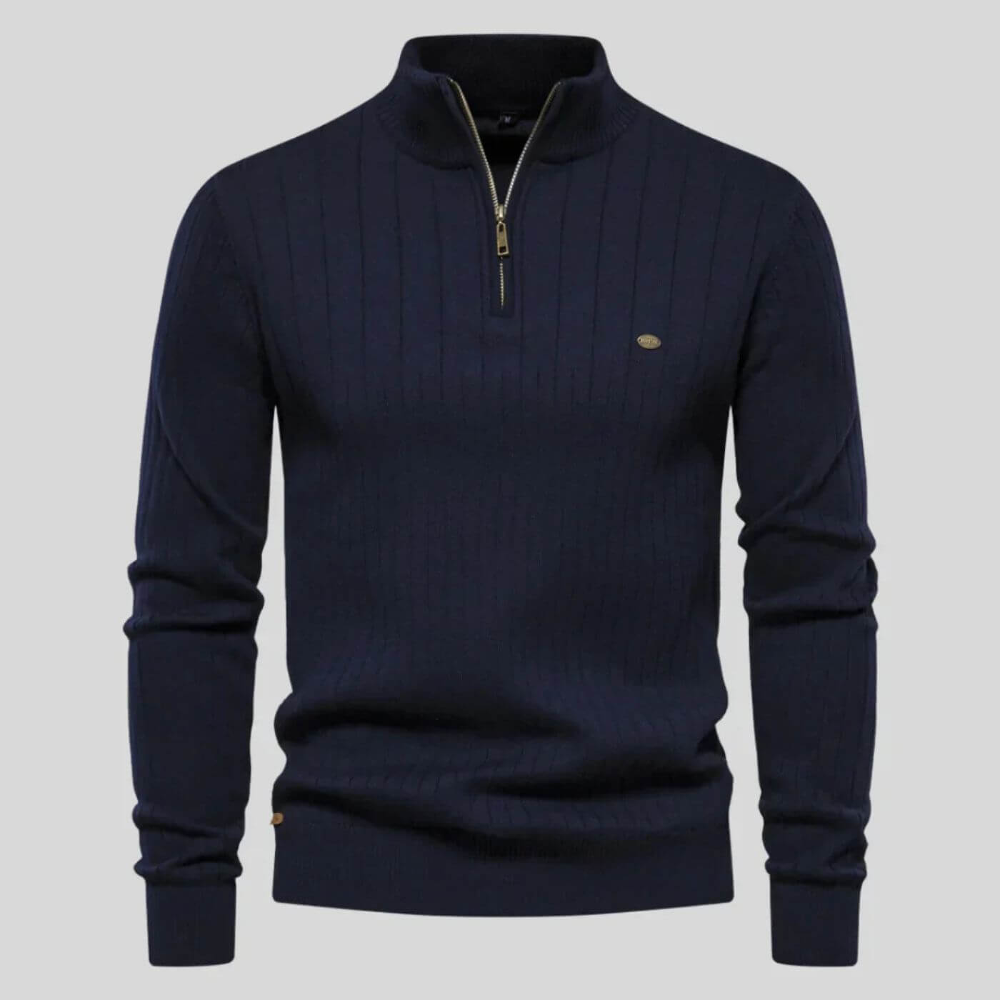 Suéter cómodo con cremallera para hombre