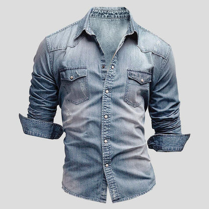 Chemise manches longues avec patte de boutonnage homme | Avec poches poitrine