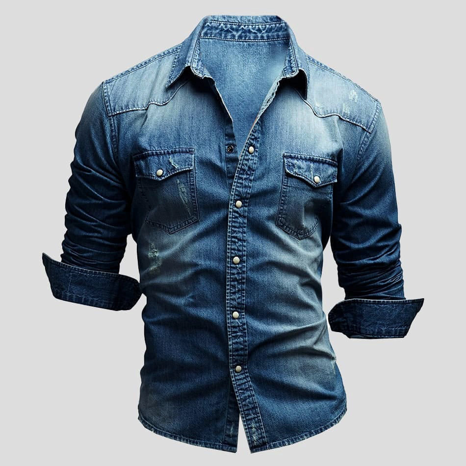 Chemise manches longues avec patte de boutonnage homme | Avec poches poitrine
