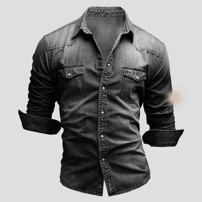 Chemise manches longues avec patte de boutonnage homme | Avec poches poitrine