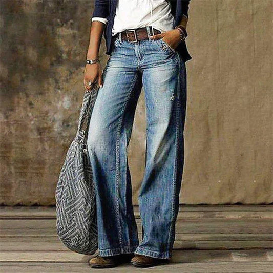 Jean baggy long pour femmes | Long