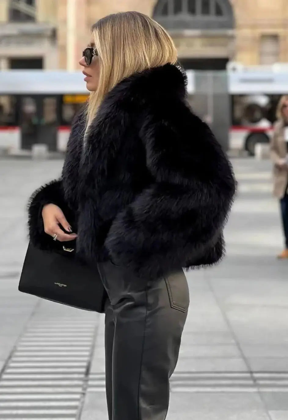 Doudoune courte femme | Fausse fourrure