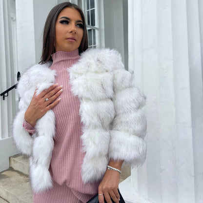 Doudoune en fausse fourrure femme | Élégante
