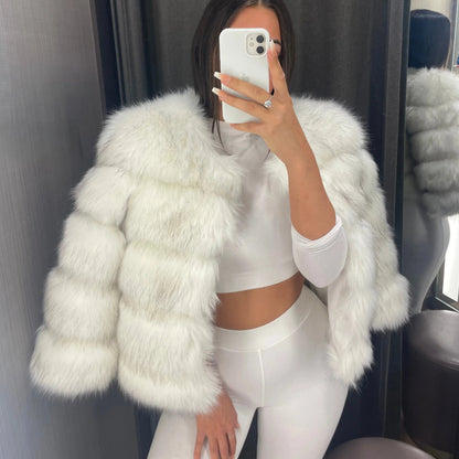 Doudoune en fausse fourrure femme | Élégante
