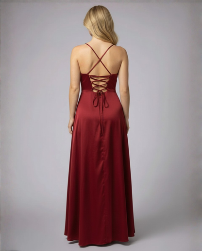 Robe de soirée femme à fente haute | maxi