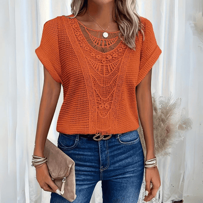 Top d'été bohème femme | Manches courtes