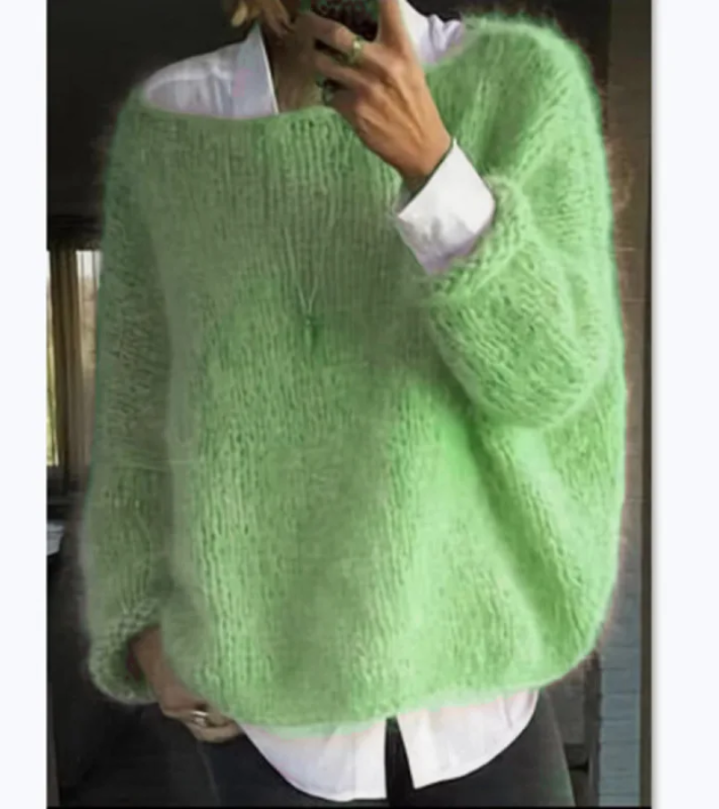 Pull oversize en maille pour femme | Long