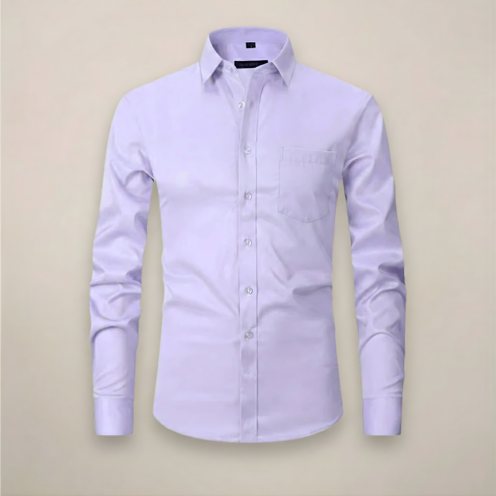 Chemise business homme à manches longues avec patte de boutonnage | respirante