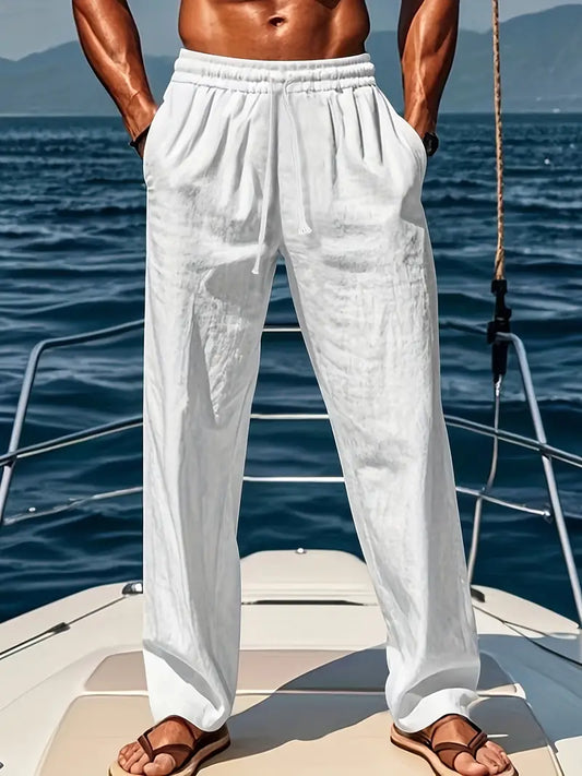 Pantalon long en lin pour hommes | Été