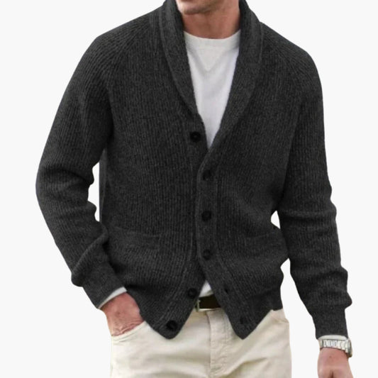 Cardigan en maille homme | Col châle
