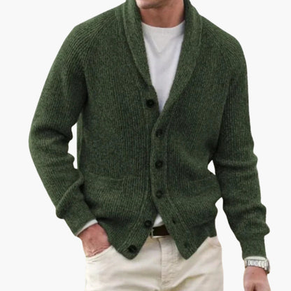 Cardigan en maille homme | Col châle