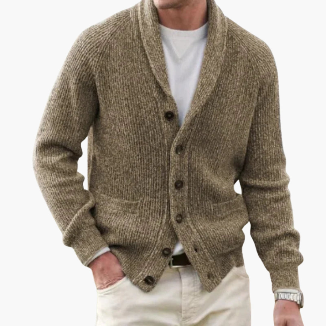 Cardigan en maille homme | Col châle