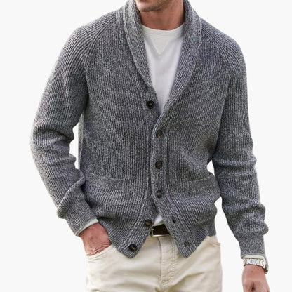 Cardigan en maille homme | Col châle