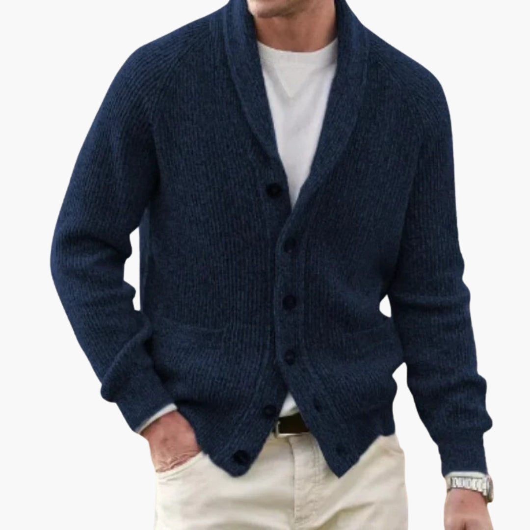 Cardigan en maille homme | Col châle