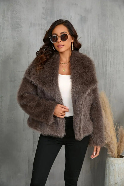 Doudoune courte femme | Fausse fourrure