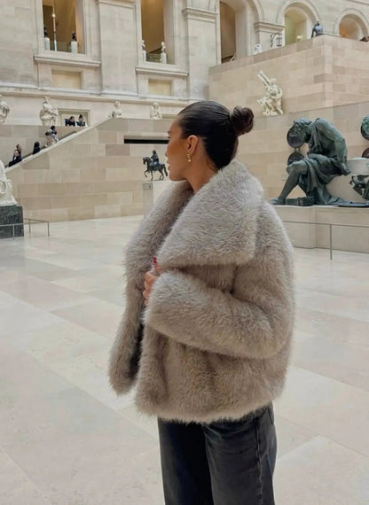 Doudoune courte femme | Fausse fourrure