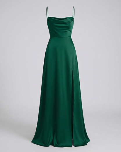 Robe de soirée femme à fente haute | maxi