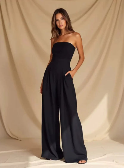 Combinaison bustier jambes larges femme | Décontractée