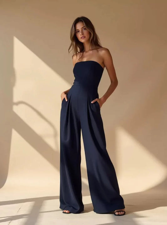 Combinaison bustier jambes larges femme | Décontractée