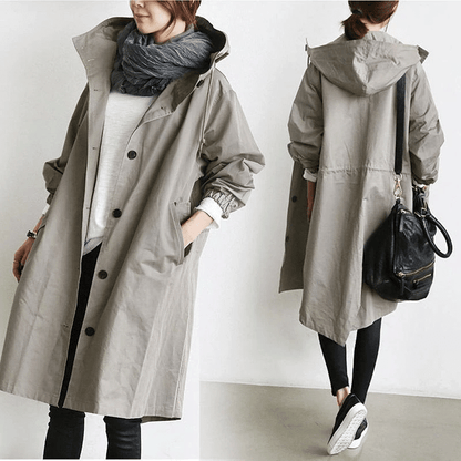 Damen Kapuzen Lange Winterjacke | Wasserdicht