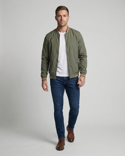 Veste de mi-saison coupe slim homme | manches longues
