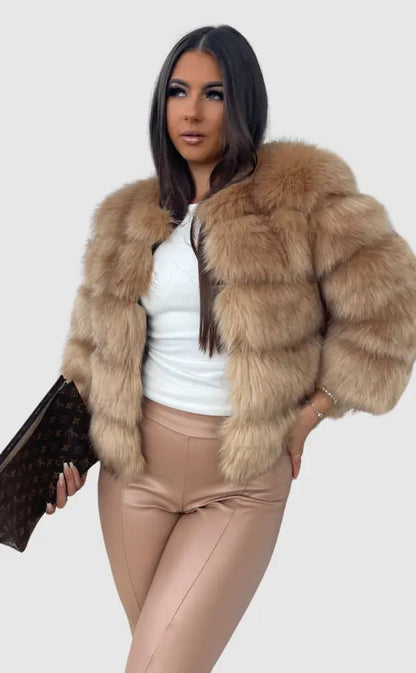 Doudoune en fausse fourrure femme | Élégante