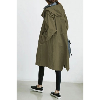 Veste d'hiver longue à capuche pour femmes | Légère
