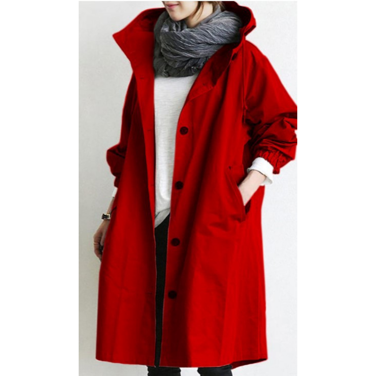 Veste d'hiver longue à capuche pour femmes | Légère