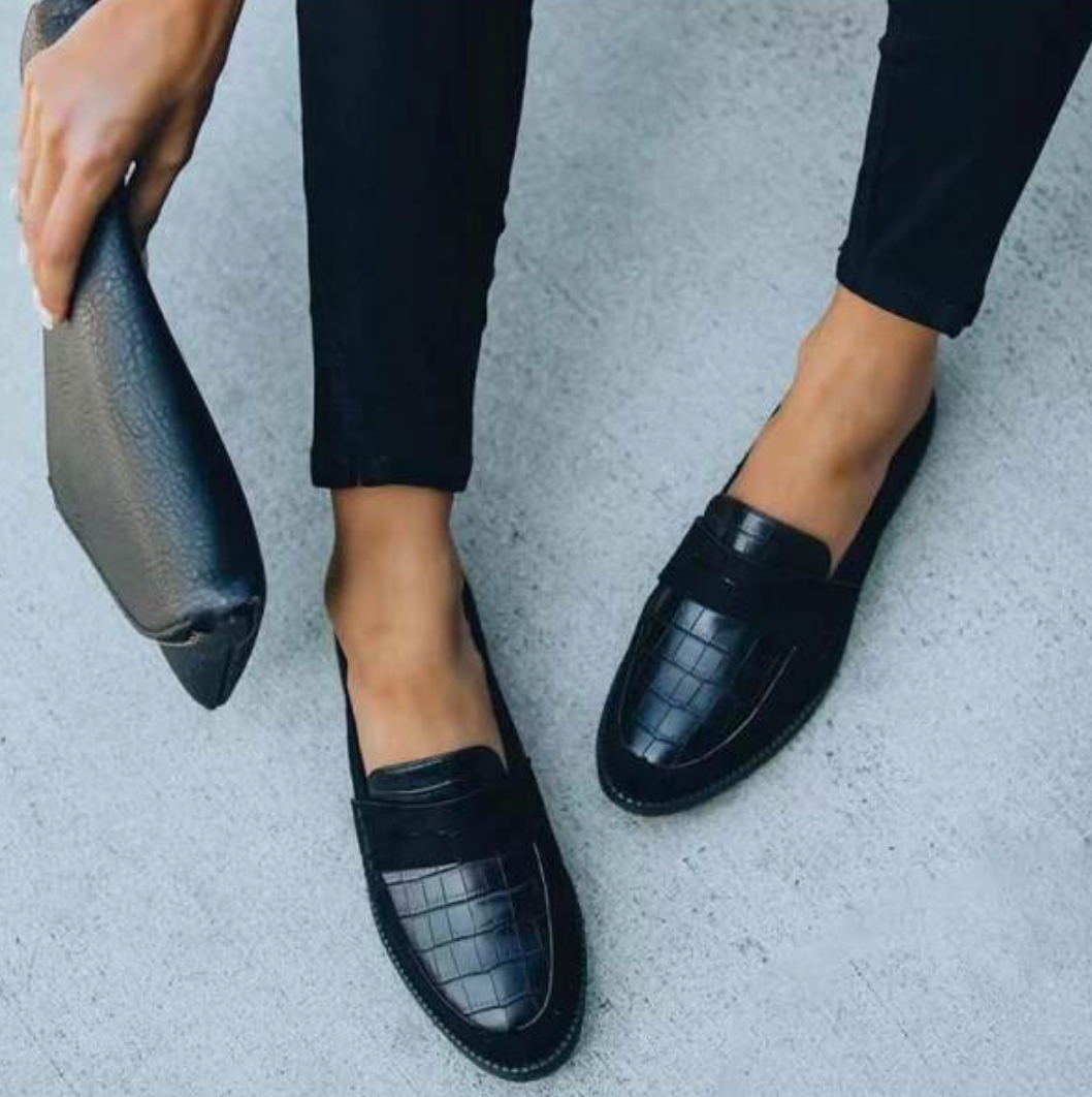 Loafers confortables noires pour femme