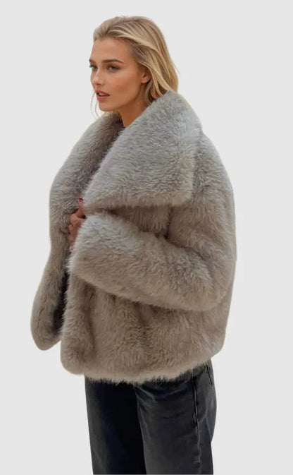 Doudoune courte femme | Fausse fourrure