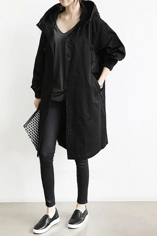 Damen Kapuzen Lange Winterjacke | Wasserdicht