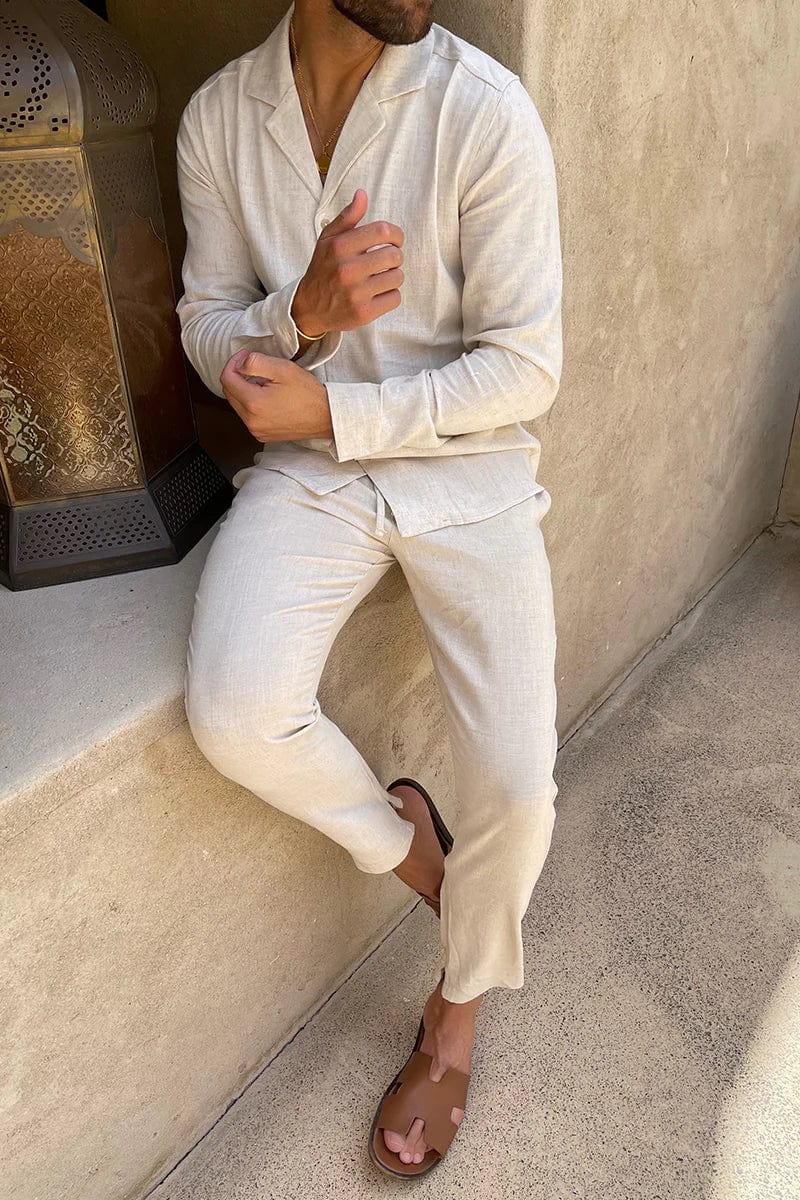 Ensemble chemise et pantalon d'été homme | Deux pièces