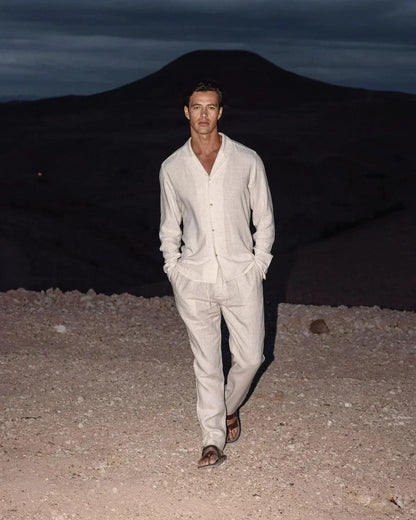 Ensemble chemise et pantalon d'été homme | Deux pièces