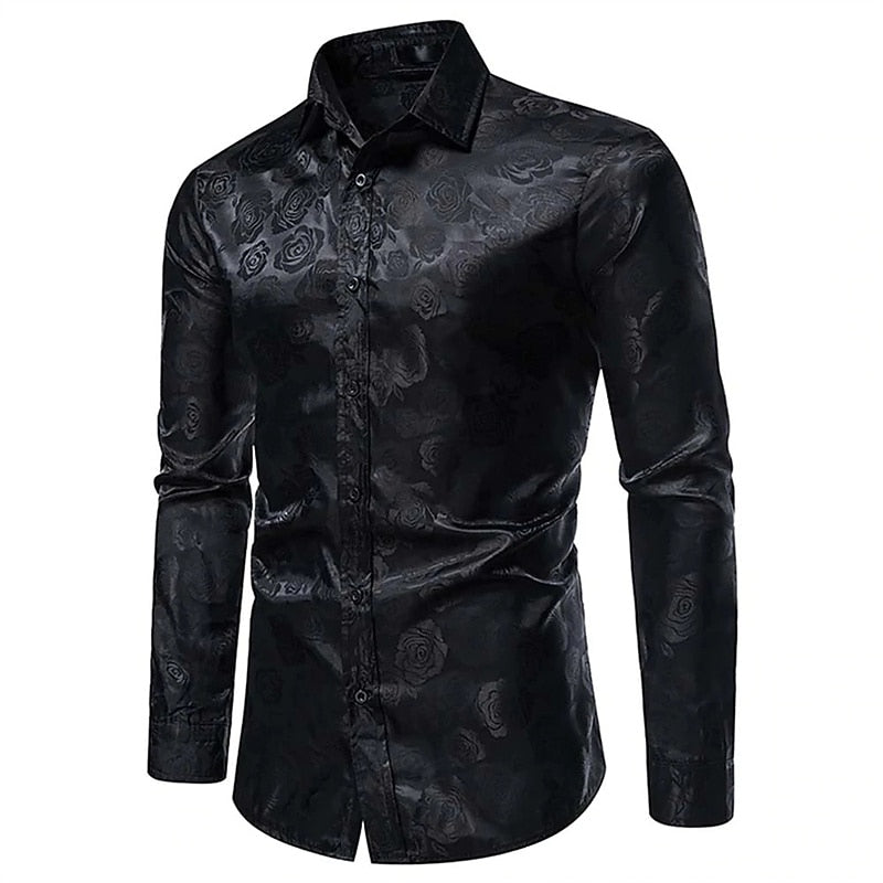 Chemise de soirée homme à patte de boutonnage | manches longues