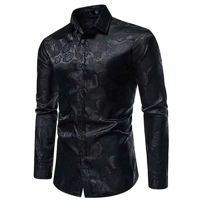 Chemise de soirée homme à patte de boutonnage | manches longues