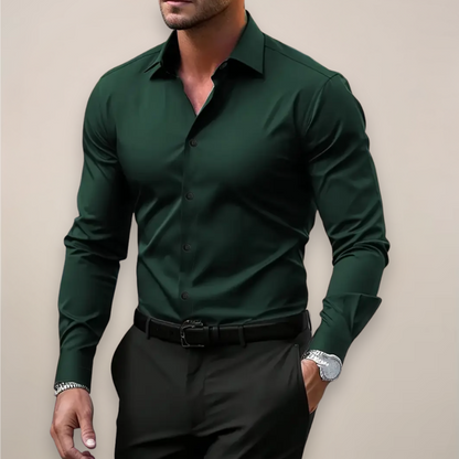 Camicia Uomo Formale a Maniche Lunghe con Bottoni | Slim Fit