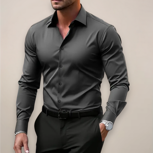 Camicia Uomo Formale a Maniche Lunghe con Bottoni | Slim Fit