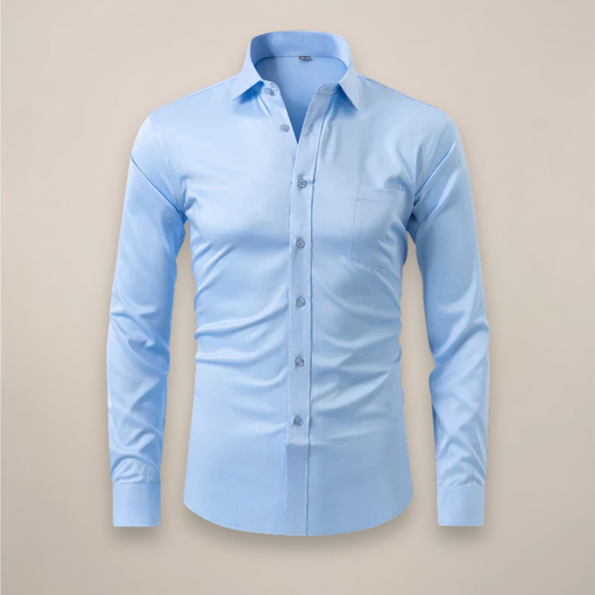 Chemise business homme à manches longues avec patte de boutonnage | respirante