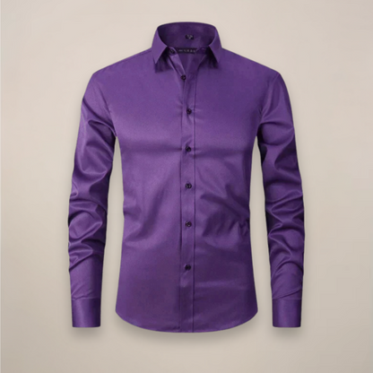 Chemise business homme à manches longues avec patte de boutonnage | respirante