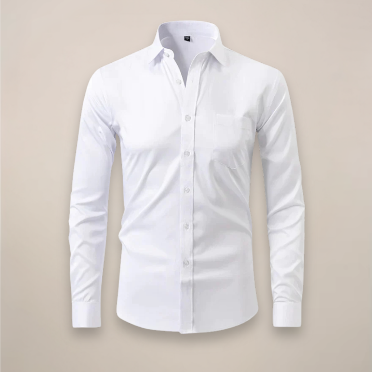 Chemise business homme à manches longues avec patte de boutonnage | respirante