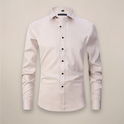 Chemise business homme à manches longues avec patte de boutonnage | respirante